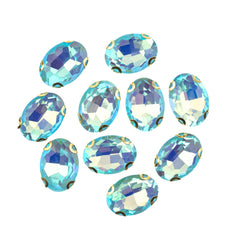 Crystal Lane DIY Sew-On Rhinestones – 13×18 mm Gold Setting (1 Pair)