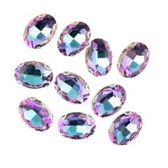 Crystal Lane DIY Sew-On Rhinestones – 10×14 mm Gold Setting (1 Pair)