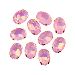 Crystal Lane DIY Sew-On Rhinestones – 13×18 mm Gold Setting (1 Pair)