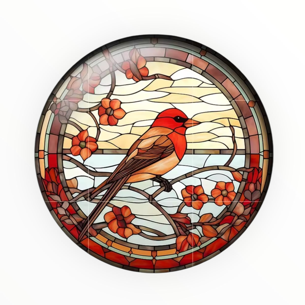 20mm Cardinal Glass Gems – Glue-On (Pair)