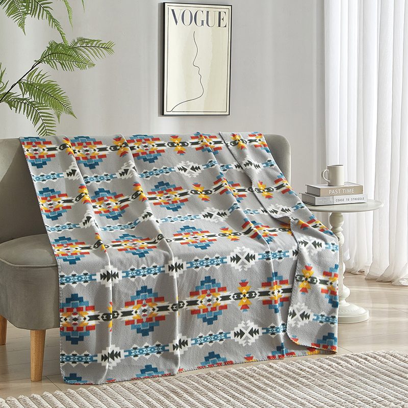 Solstice Pattern Polar Fleece Throw Blanket, Multiple Colours