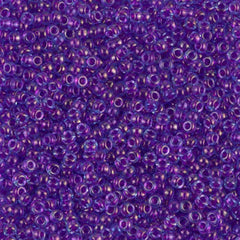 11/0 Miyuki Seed Beads Aqua Fuchsia Lined Luster #0352