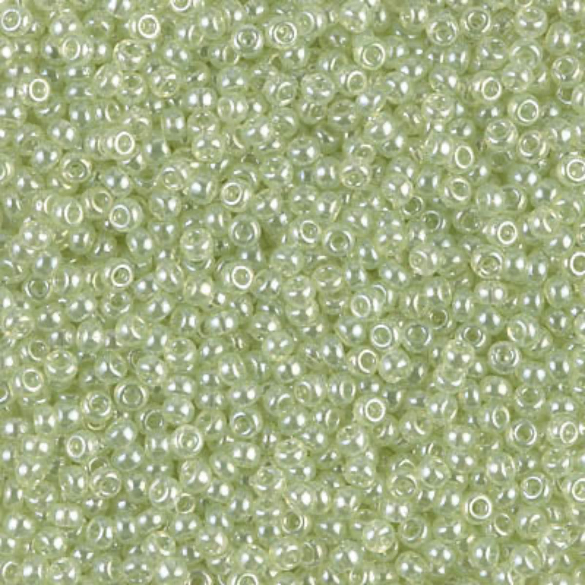 11/0 Miyuki Seed Beads Pale Moss Green Luster #0371