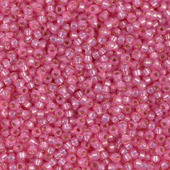 11/0 Miyuki Seed Beads Medium Rose Opal Silver Lined #0556