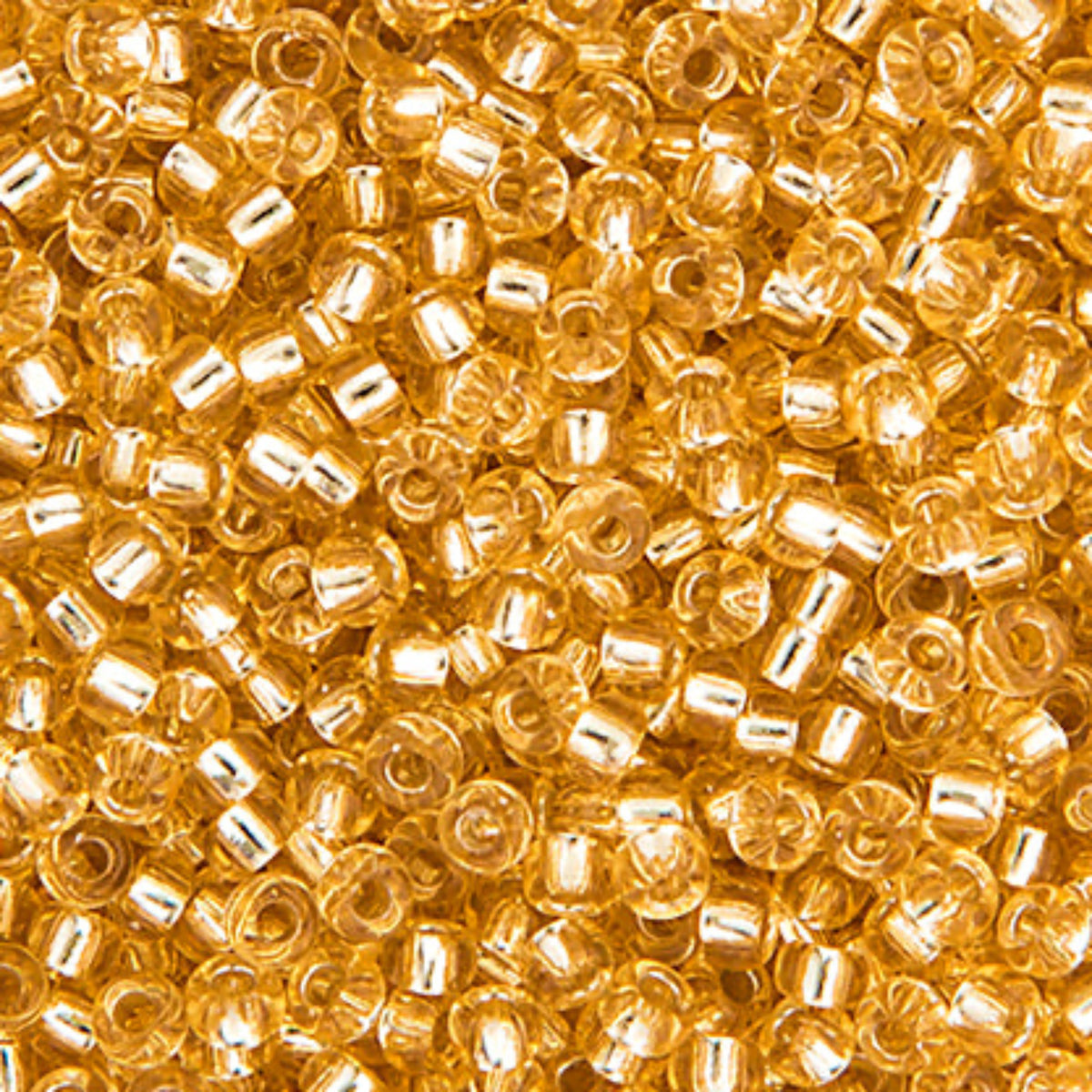 11/0 Miyuki Seed Bead Lt. Gold Silver Lined #0002