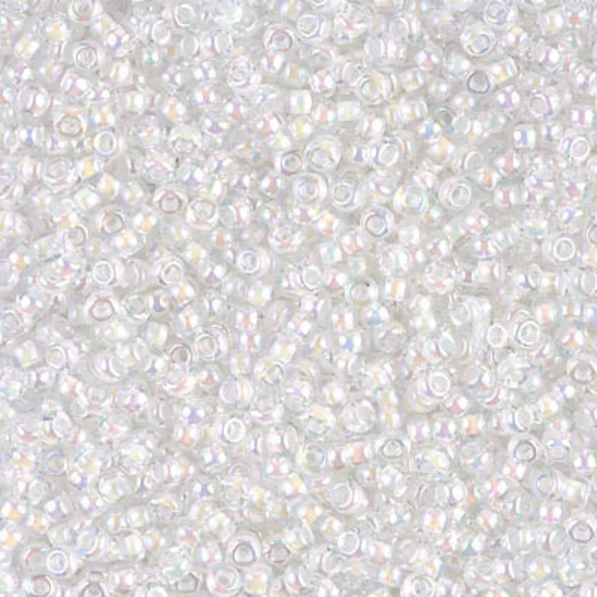 11/0 Miyuki Seed Bead White AB Lined-Dyed #0284