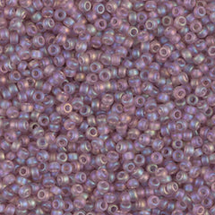 11/0 Miyuki Seed Beads Smokey Amethyst Transparent AB Matte #0142FR