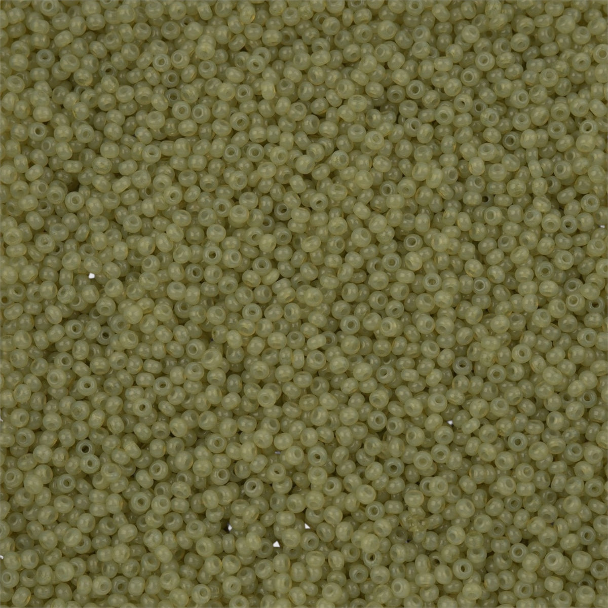 11/0 Preciosa Seed Beads Alabaster Avocado Solgel #43270