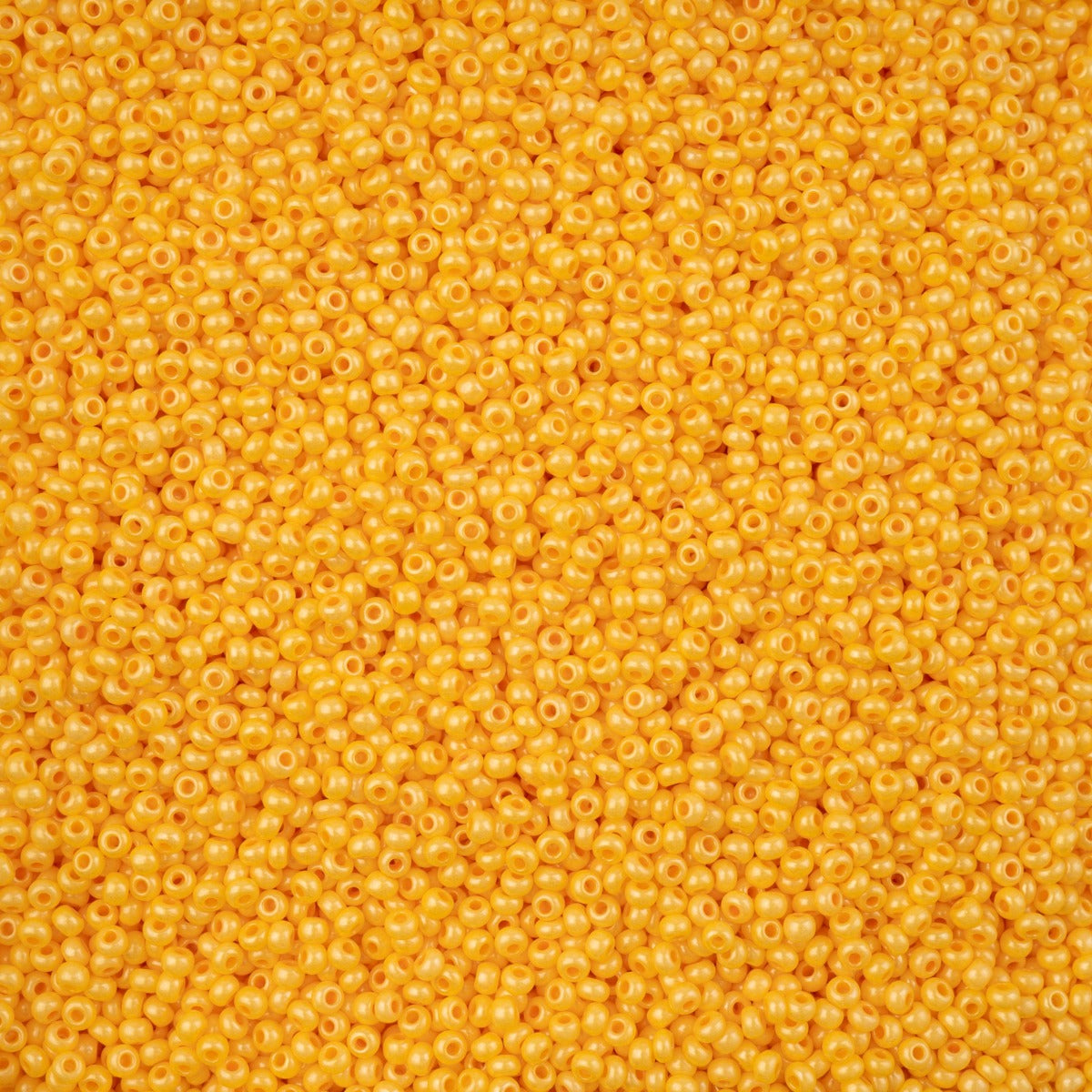 11/0 Preciosa Seed Beads Pearl Yellow Chalk Luster Terra #43200