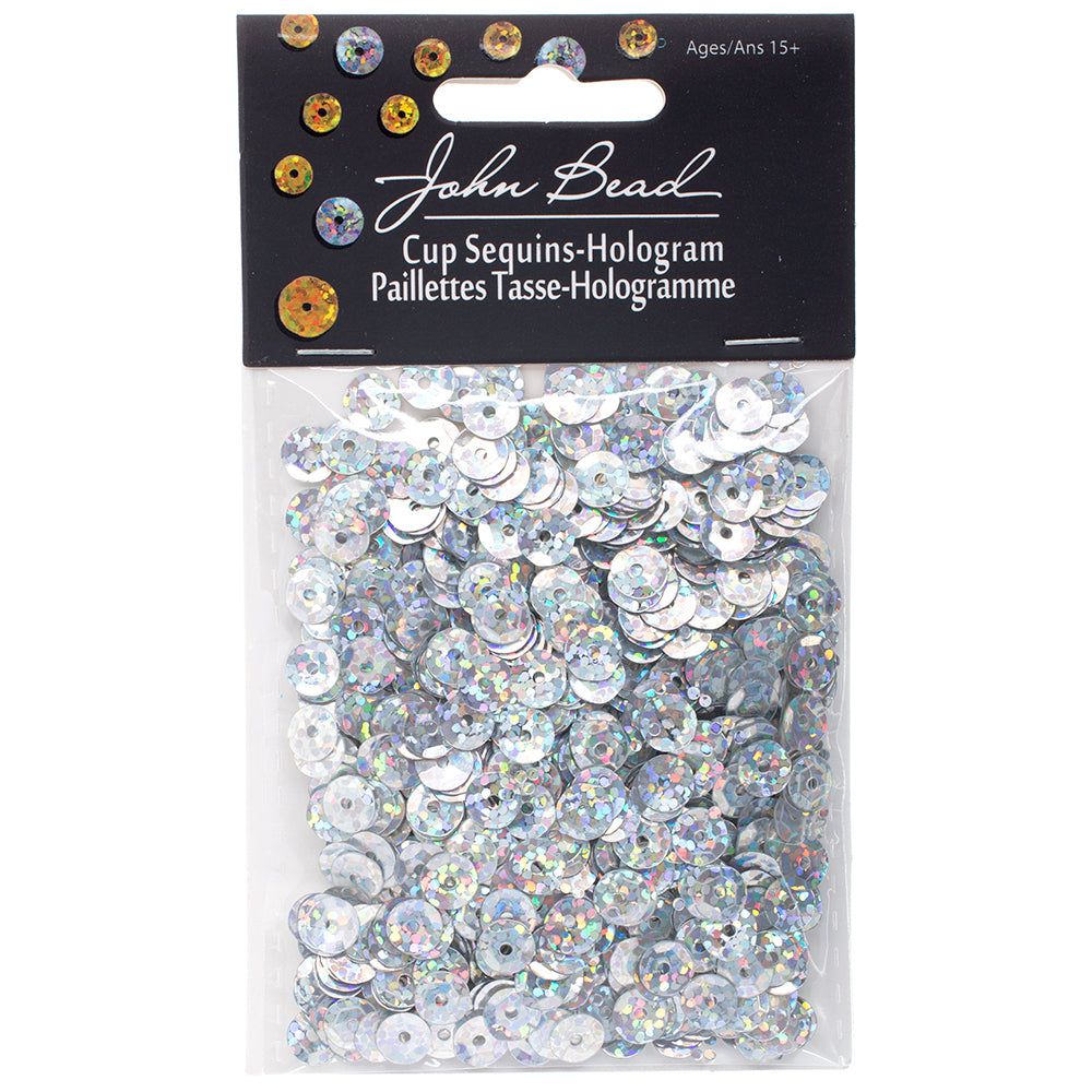 Round Sequins – 6mm – Silver Hologram (Approx. 1600pcs)