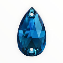 17×28mm Blue Zircon Teardrop AAAAA Glass Crystal – Sew-On Gems