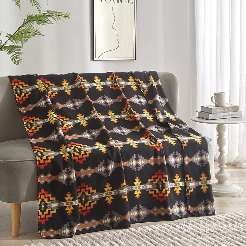 Solstice Pattern Polar Fleece Throw Blanket, Multiple Colours