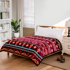 Queen Silk Touch Blanket 2 Ply 7 Lakes Collection