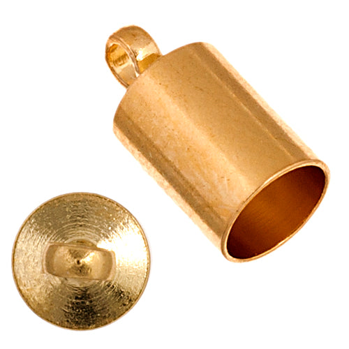 Necklace Caps with Loop – 5mm – Gold / Silver (2pcs)