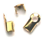 Leather Crimps – Small – 8×4mm – Gold (100pcs)