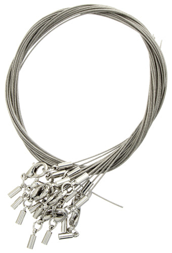 Stainless Steel Wire with Lobster Clasp – 0.7mm × 18in (1pc)