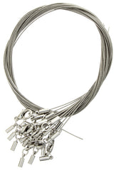 Stainless Steel Wire with Lobster Clasp – 0.7mm × 18in (1pc)