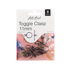 Toggle Clasp 11mm Antique Copper 9pcs