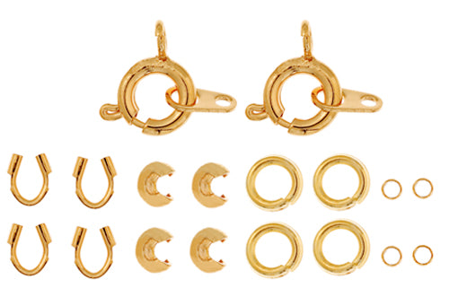 Spring Ring Clasps – Gold (2 Sets), LF/NF