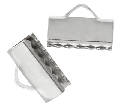 Ribbon/Cord Ends 16mm LF/NF – Nickel Color (25pcs)