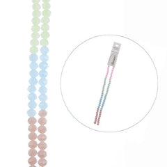 Crystal Lane DIY Designer 7″ Double Bead Strand – Faceted Rondelle Pastel Mix (4×6mm)