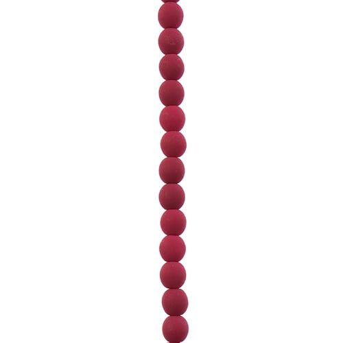 Czech Glass Beads Strand – 4mm White Alabaster Velvet Red Lychee (46 pcs)