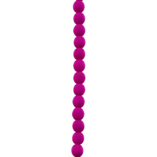 Czech Glass Beads Strand – 4mm White Alabaster Velvet Fuchsia (46 pcs)