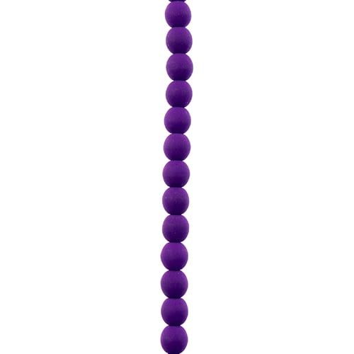 Czech Glass Beads Strand – 4mm White Alabaster Velvet Violet (46 pcs)