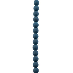 Czech Glass Beads Strand – 4mm White Alabaster Dark Teal Blue (46 pcs)