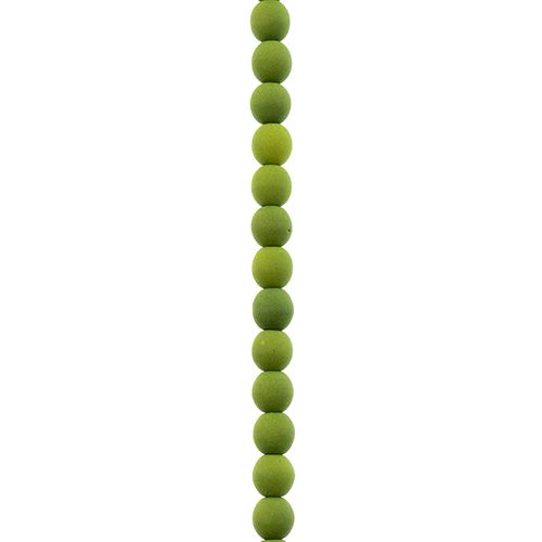 Czech Glass Beads Strand – 4mm White Alabaster Velvet Green (46 pcs)
