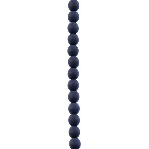 Czech Glass Beads Strand – 4mm White Alabaster Velvet Black(46 pcs)