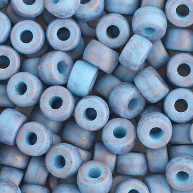 Glass Mini Crow Bead – 6 mm Purple Marble (50 pcs)