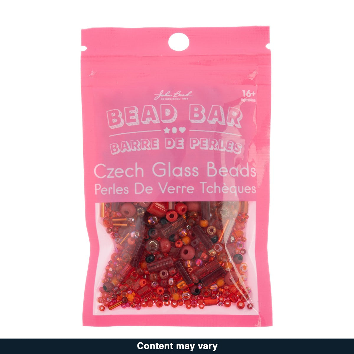 Czech Seed Beads – 50g – Red Assorted Mix