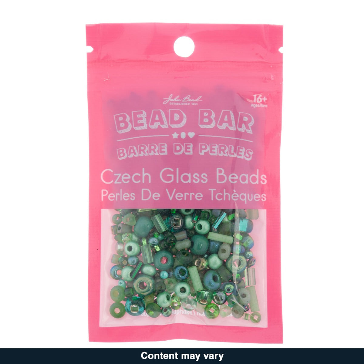 Czech Seed Beads – 50g – Green Assorted Mix