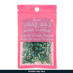 Czech Seed Beads – 50g – Green Assorted Mix