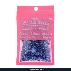 Czech Seed Beads – 50g – Blue Assorted Mix