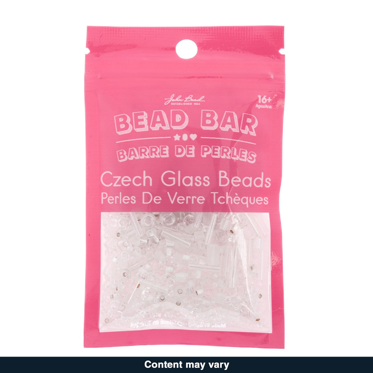 Czech Seed Beads – 50g – Crystal & Crystal AB Assorted Mix