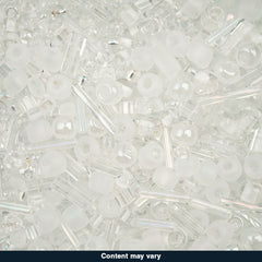 Czech Seed Beads – 50g – Crystal & Crystal AB Assorted Mix