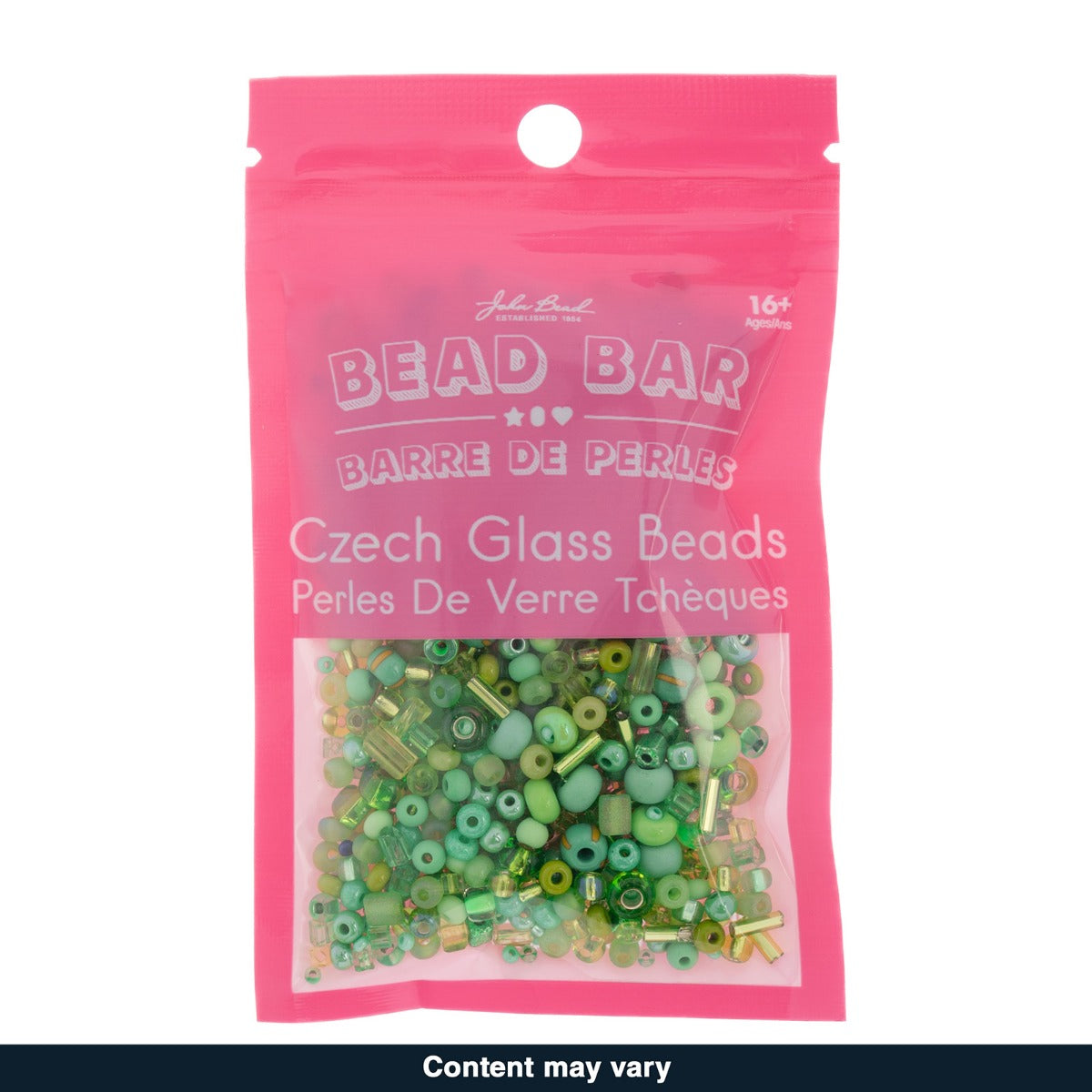 Czech Seed Beads – 50g – Light Green Assorted Mix