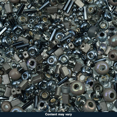 Czech Seed Beads – 50g – Greys Assorted Mix