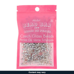Czech Seed Beads – 50g – Silver Assorted Mix