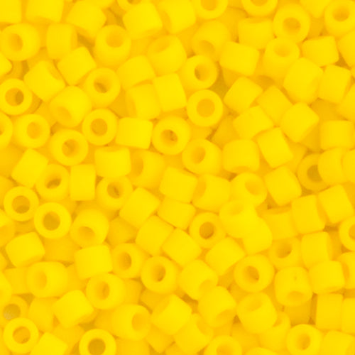 Delica 11/0 RD #1582 Yellow Canary Opaque Matte 50g Bag Wholesale