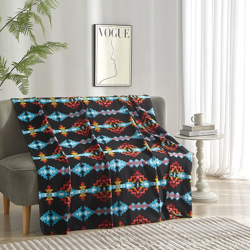 Solstice Pattern Polar Fleece Throw Blanket, Multiple Colours