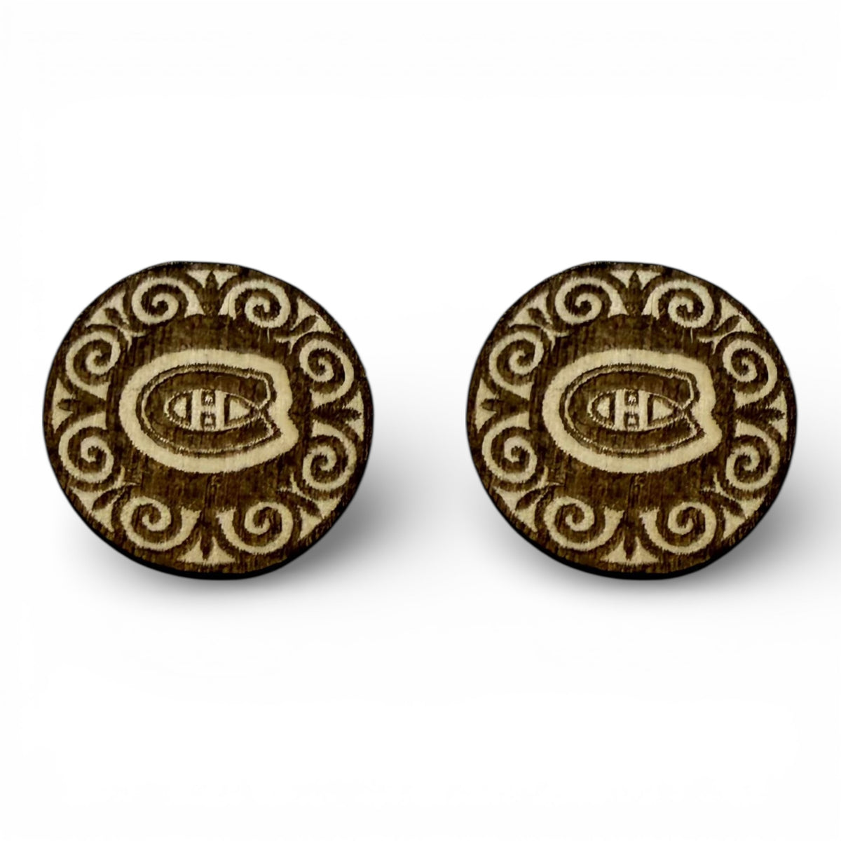 29mm Wood Burned Cabs Montreal Canadiens