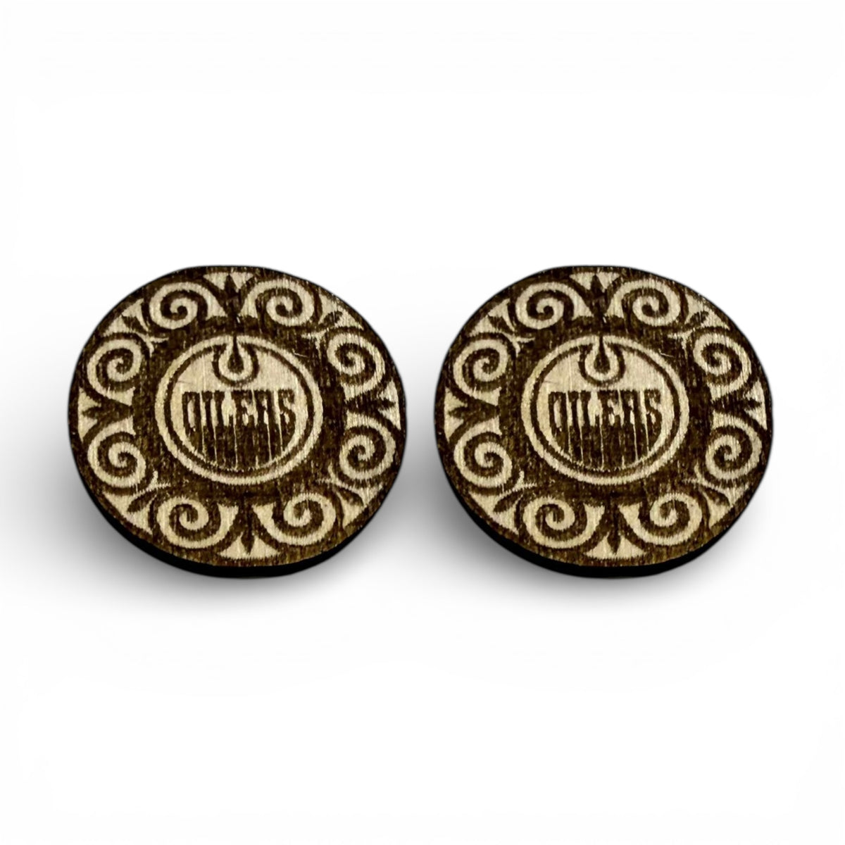 29mm Wood Burned Cabs Edmonton Oilers