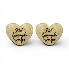 29mm Wood Burned Heart Cabs Not Enough Sage