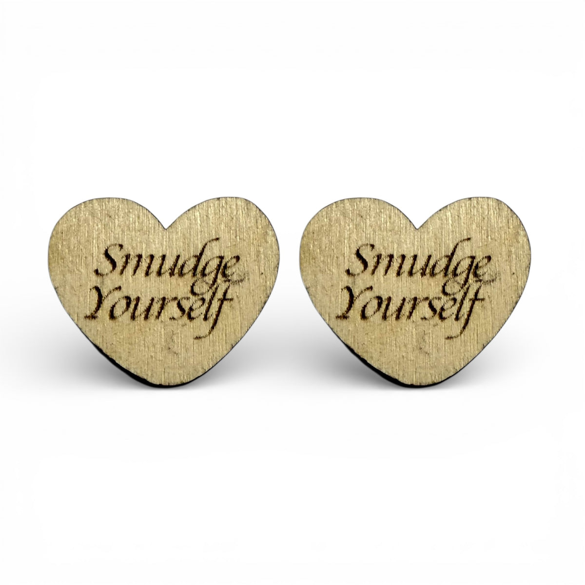 29mm Wood Burned Heart Cabs Smudge Yourself