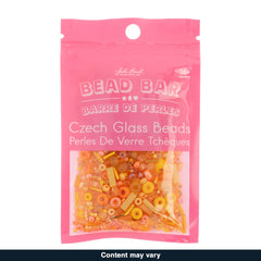 Czech Seed Beads – 50g – Orange Assorted Mix