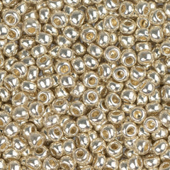 10/0 Preciosa Seed Beads Metallic Silver 22g
