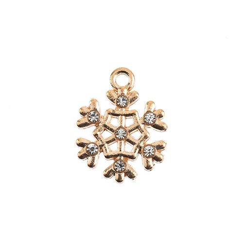 Sweet & Petite Holiday Snowflake Charms – 18 × 14mm – 8 Pieces